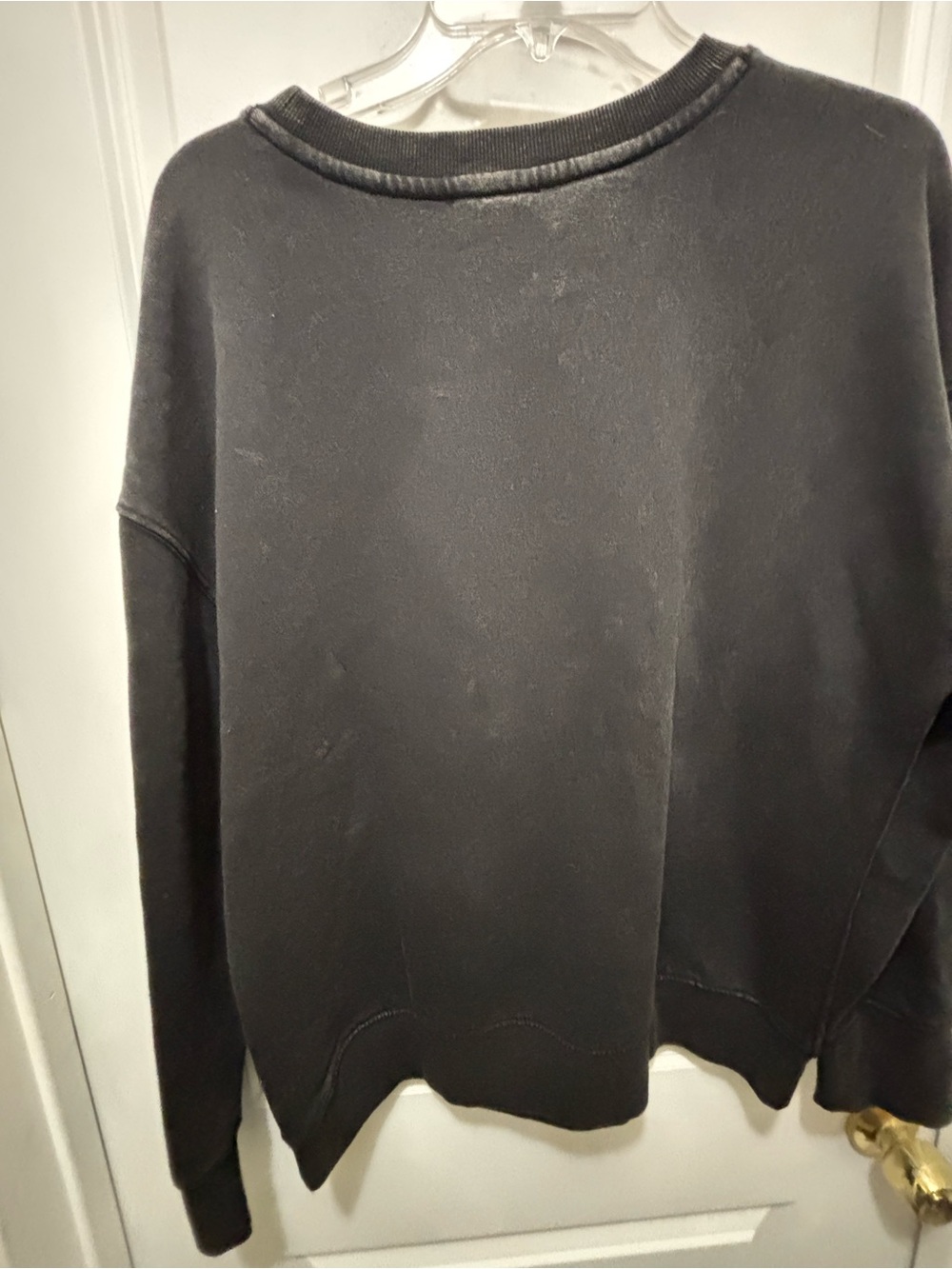 Studio Y Black Crewneck Sweatshirt with Scattered Stud Embellishments - Picture 3 of 3